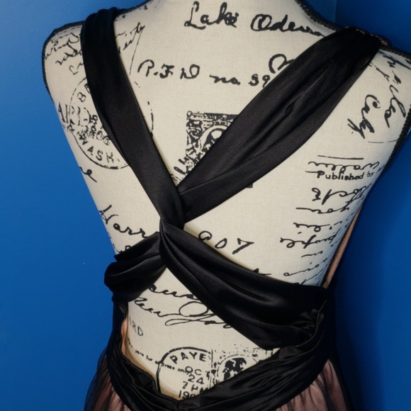 Adrianna Papell Boutique Pink Formal w/ black tule - Picture 7 of 8